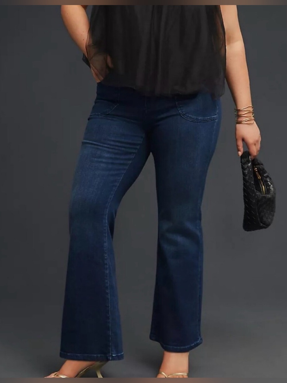 The Icon Flare Jeans by Pilcro: Low-Rise Edition Dark Wash Size 22W NWT $148
